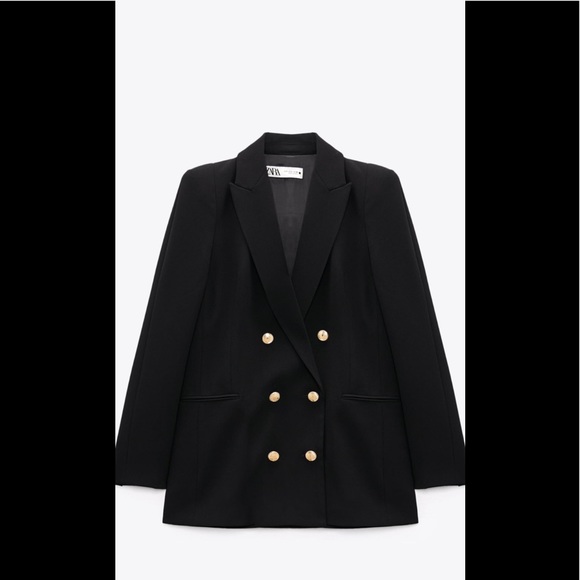 Zara shoulder pad doble breasted blazer - Picture 8 of 12